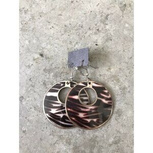 Circular Shell Large Circle Dangle Beach Earrings